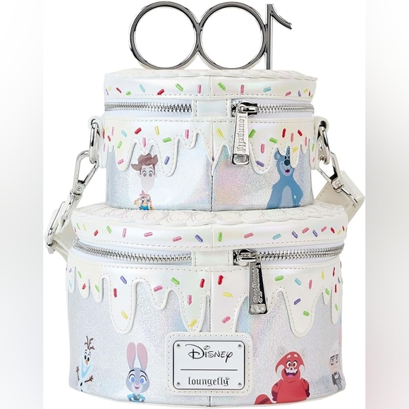 DISNEY 100th Anniversary cake Loungefly 2 openings young characters iridescent - Picture 5 of 10